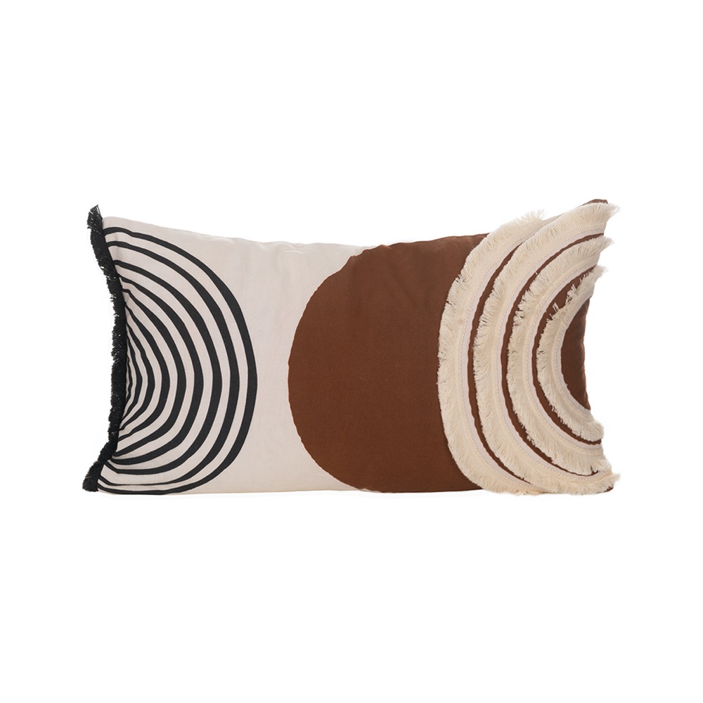 COTTON CUSHION HALF CIRCLES 30Χ50